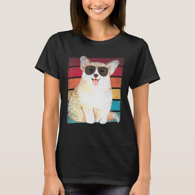 Camiseta Roupas de Mãe e Pai de Cachorro Corgi (Frente)