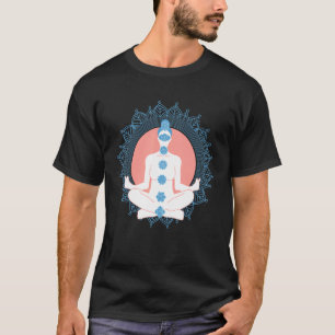 Camiseta Roupas de Meditação Yoga Chakra Pose de Lótus