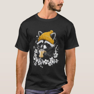 Camiseta Roupas de Meninas Café Guaxinim Decorações Meninos