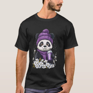 Camiseta Roupas de Meninas Panda Urso Café Meninos Decoraçõ