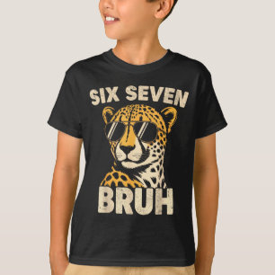 Camiseta Roupas de meninos estampa de animal bruh leopardo