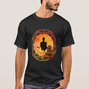 Camiseta Roupas de Moda de Ioga de Meditação Budista Conjun