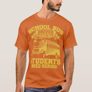 Camiseta Roupas de motoristas de barramento de escola de ôn
