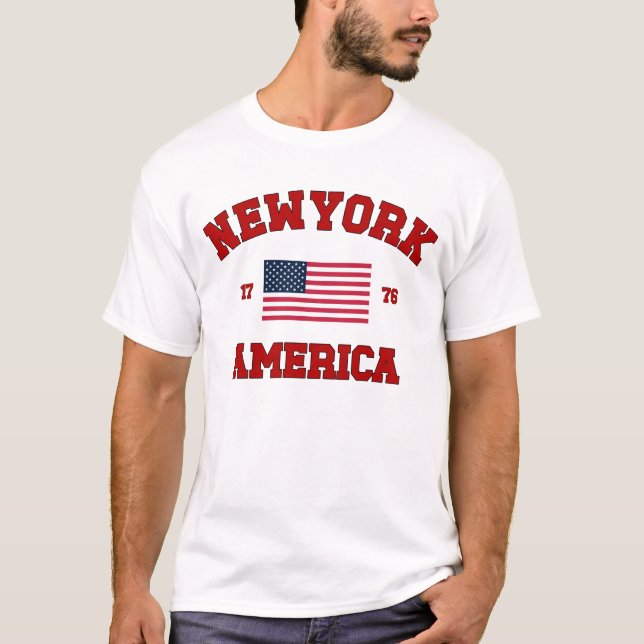 Camiseta Roupas de mulheres do Homem de Varsity Unisex na A (Frente)