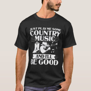 Camiseta Roupas de Música Country Professor de Música Count