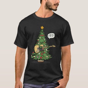 Camiseta Roupas de Natal Árvore de Natal com Música de Guit