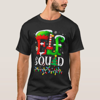 Camiseta Roupas de Natal da Equipe de Elfos Família Combina