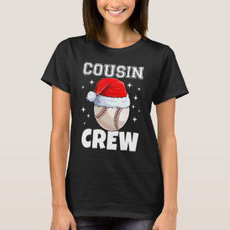Camiseta Roupas de Natal da Equipe de Primos de Beisebol Fa
