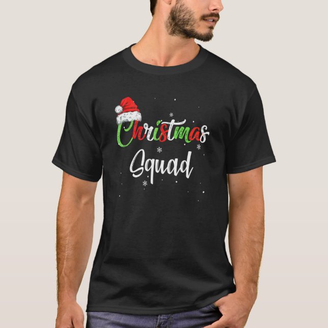 Camiseta Roupas de Natal da Equipe Familiar Combinando Pija (Frente)