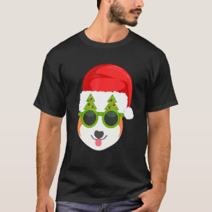 Camiseta Roupas de Natal do Corgi para Homens Mulheres Cria