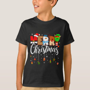 Camiseta Roupas de Natal Família Combinando Pijamas Natal H