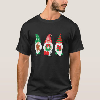 Camiseta Roupas de Natal Gnomies Trio de Gnomos 