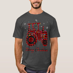 Camiseta Roupas de Natal Papai Noel Trator Luz Neve Trenó P