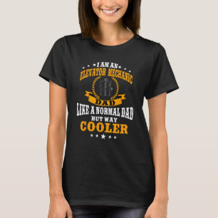 Camiseta Roupas de Pai Mecânico de Elevador Engraçado para