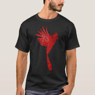 Camiseta Roupas de Pássaros do Jardim Cardeal
