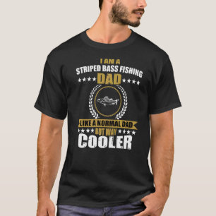 Camiseta Roupas de pesca de robalo listrado para homens pai