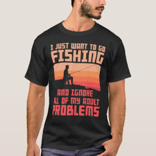 Camiseta Roupas de Pesca para Homens A Pesca Resolve Meus P