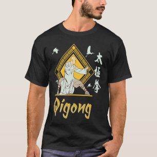 Camiseta Roupas de Qi Gong para Exercícios de Tai Chi com C