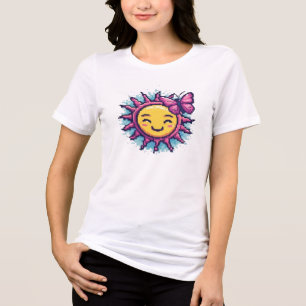 Camiseta Roupas de rua com gráfico retrô de sol e borboleta