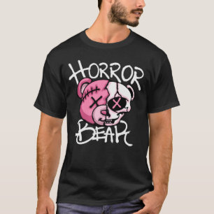 Camiseta Roupas de rua de terror assustador de urso