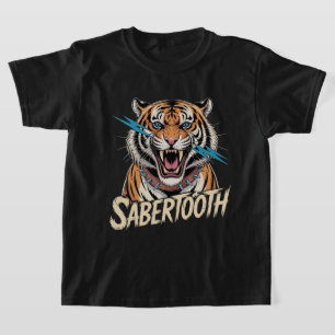 Camiseta Roupas de Rua de Tigre Sabretooth Gráfico