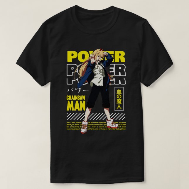 Camiseta Roupas de Rua do Power Man (Frente do Design)