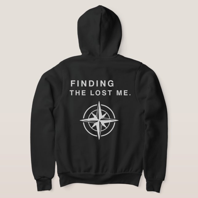 Camiseta Roupas de Rua Gráficas Bússola do Eu Perdido  (Postura das costas)