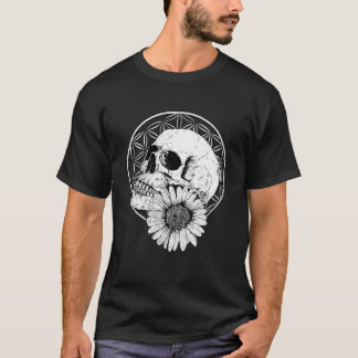 Camiseta Roupas de rua macabras e de baixo nível Crânio e f