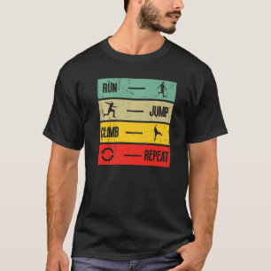 Camiseta Roupas de sacudir de Parkour fazem salto para cima