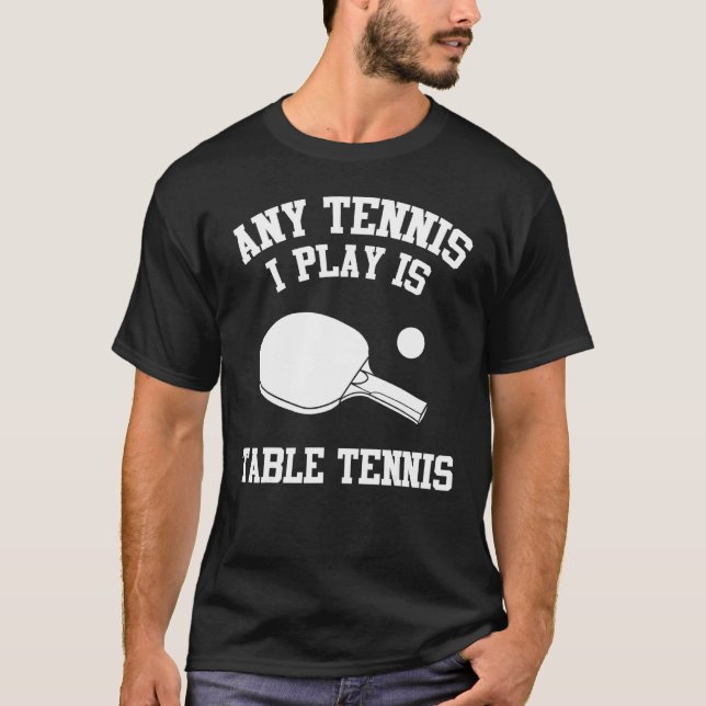 Camiseta Roupas de Tênis de Mesa   Design de Jogadores de T (Frente)