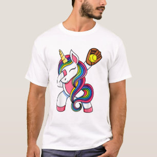 Camiseta Roupas de unicórnio de softball engraçadas para me