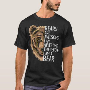 Camiseta Roupas de Urso Grizzly Animal Silvestre