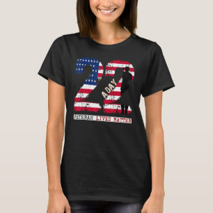 Camiseta Roupas de Veterano 22 Por Dia Veterano Suicídio