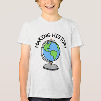 Camiseta roupas de volta às aulas, fazendo história