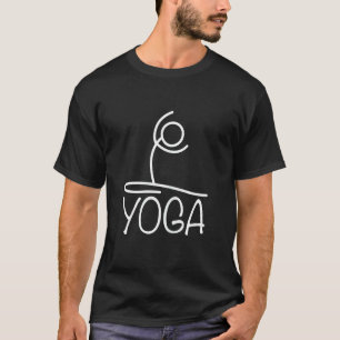 Camiseta Roupas de Yoga Femininas Com Posições de Yoga Para