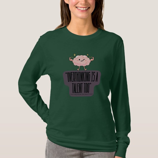 Camiseta Roupas Divertidas de Poder Cerebral para Quem Sobr (Frente)