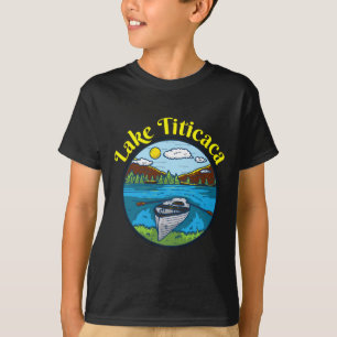 Camiseta Roupas do Lago Titicaca Peru Retro Boating