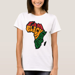 Camiseta Roupas do Mês da História Negra Mapa da África Tec