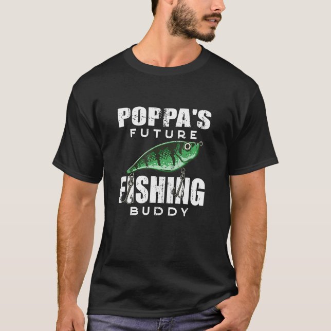 Camiseta Roupas dos netos do futuro parceiro de pesca do Po (Frente)