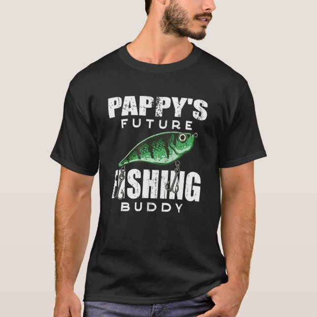 Camiseta Roupas dos netos do futuro parceiro de pesca do vo (Frente)