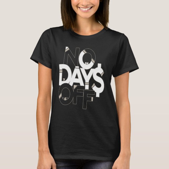 Camiseta Roupas e Equipamentos No Days Off Marrom Claro e B (Frente)