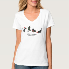Camiseta Roupas engraçadas de Natal para amantes de gatos