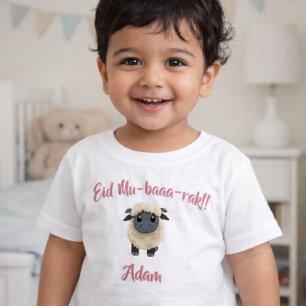 Camiseta Roupas engraçadas e fofas para crianças no Eid Adh