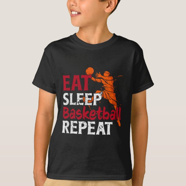 Camiseta Roupas Engraçado Esqueleto Comer Dormir Esqueleto  (Frente)