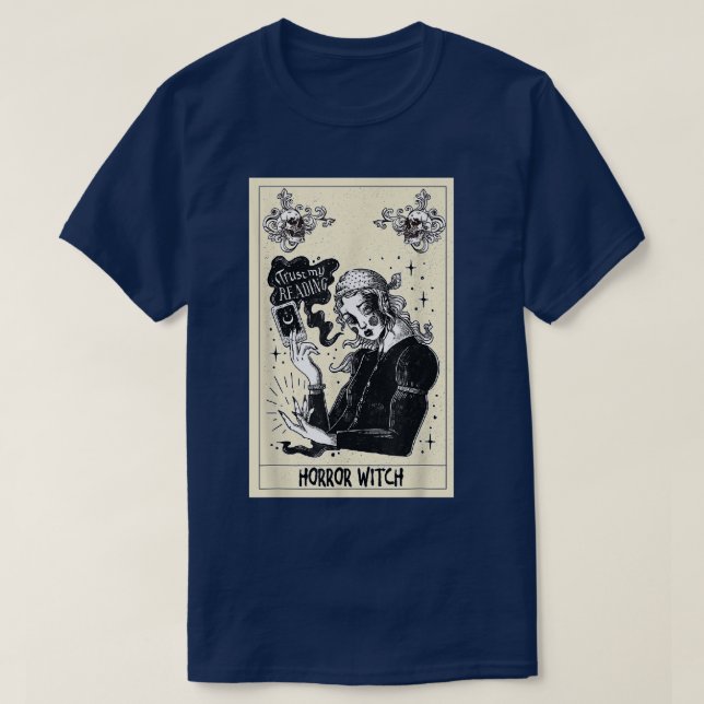 Camiseta Roupas Estéticas Bruxas Tarot Vampire Horror Wit (Frente do Design)