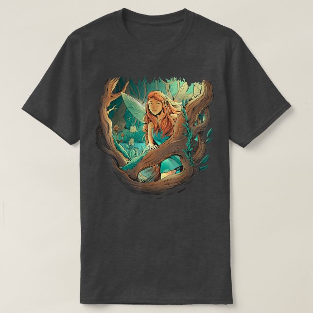 Camiseta Roupas Estéticas De Fada Fairycore Para Mulheres (Frente do Design)