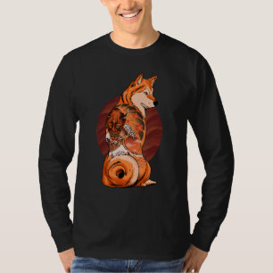 Camiseta Roupas Estéticas Japonesas Fantasia de Shiba Inu C