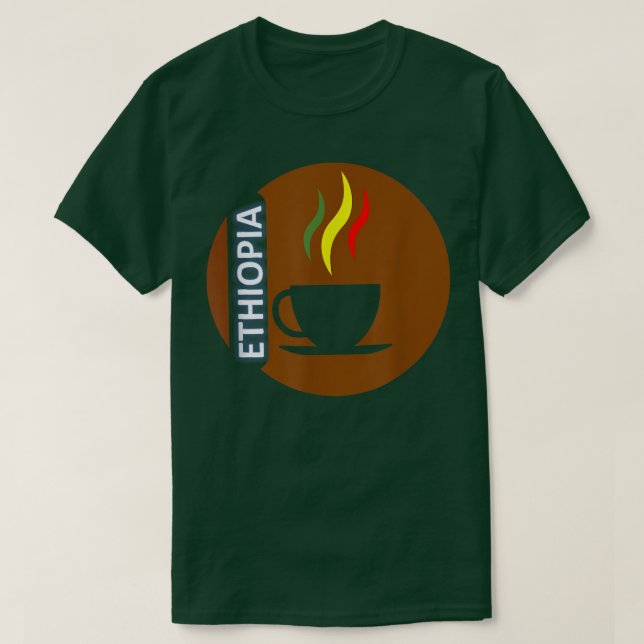 Camiseta Roupas etíopes Café (Frente do Design)