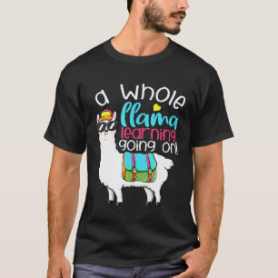 Camiseta Roupas femininas de um lhama inteiro aprendendo a