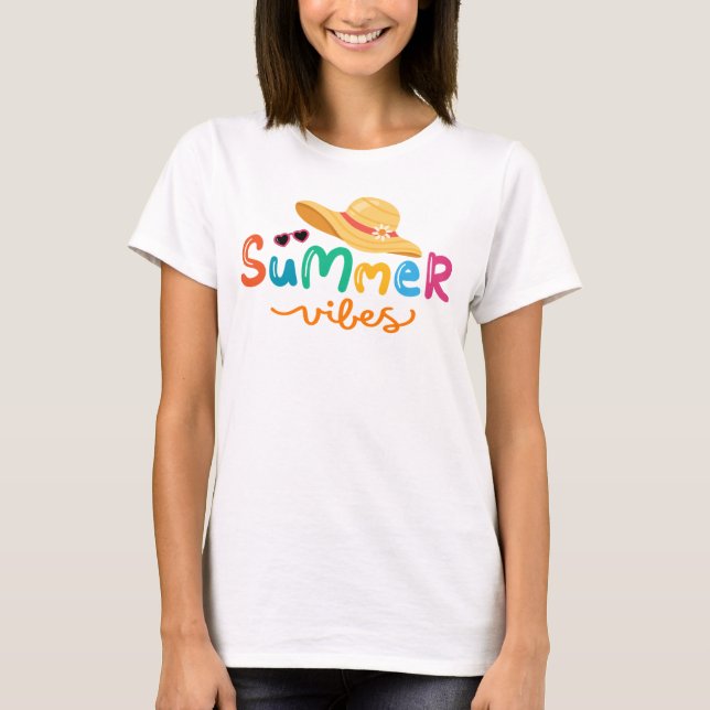 Camiseta Roupas Femininas de Verão (Frente)
